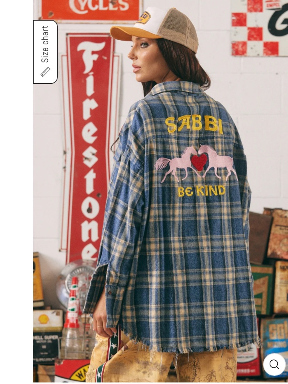 NWT Sabbi THE HORSE POWER FLANNEL SHIRT - BLUE - L - Picture 3 of 10